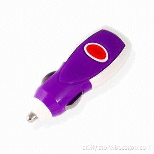 5V, 1A/2.1A Patented USB Car Charger for iPod, Various Colors are Available